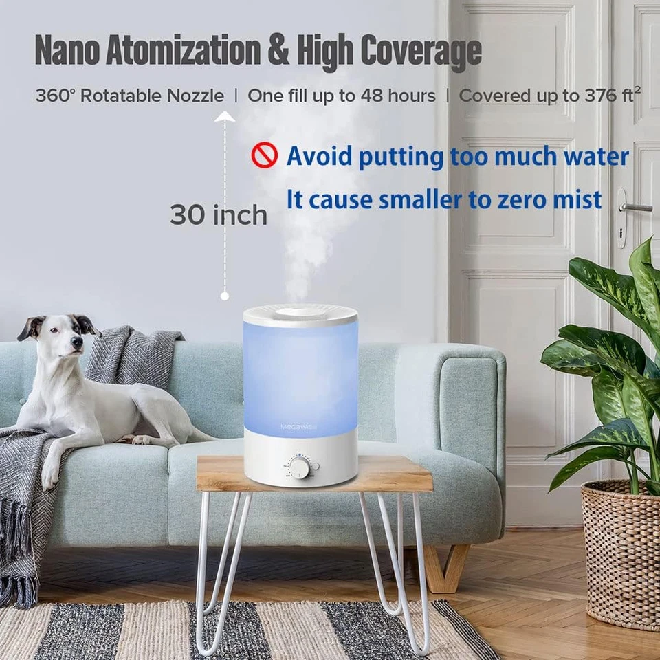 Humidifier Cool Mist for Bedroom/Water Filter/Oil Diffuser/Auto Shut Off/7-Light - Image 3 of 4
