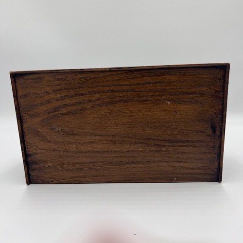 Vtg 1960’s David Lerner Faux Wood MCM Desk Caddy Box Organizer Polynesian Lette - Picture 4 of 5