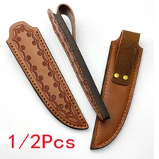 2-PACK HANDMADE COW HIDE LEATHER SHEATH FOR FIXED BLADE KNIFE HOLSTER CASE USA