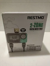Restmo 2- Zone Digital Water Timer ( Model O-HT-3B ) Brass Inlet 8-120psi 