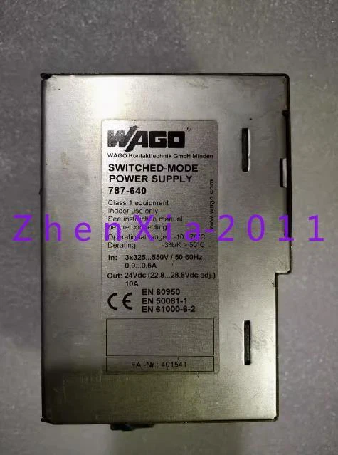 1Шт б/у WAGO 787-640 24Vdc/10A источник питания от DHL/Fedex доставка - Изображение 2 из 2