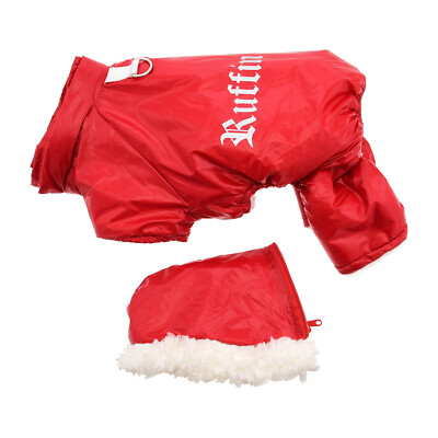 Doggie Design Red Ruffin  It Dog Snowsuit Removable Hood   Size XS/S/M   NEW
