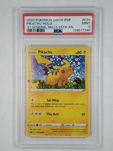 Pikachu (General Mills) SWSH039 25th Anniversary Promo PSA 9 English Pokemon