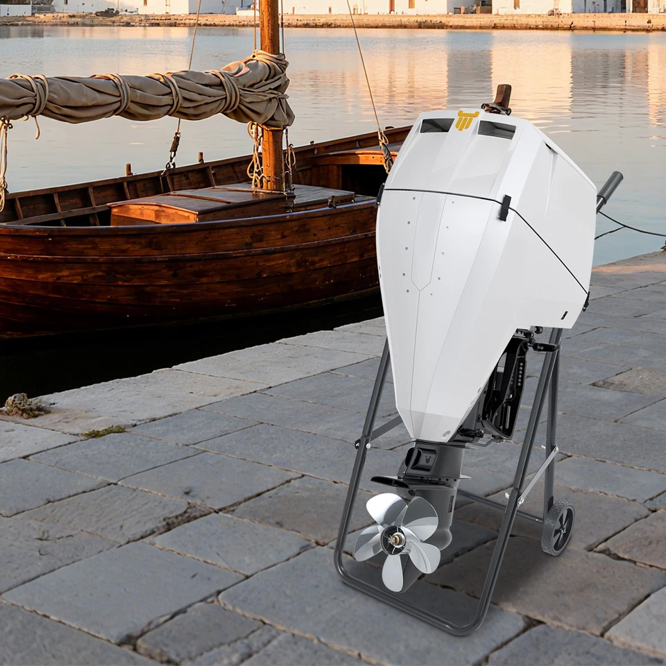 70kg Heavy Duty Outboard Boat Motor Stand Carrier Carts Dolly Trolley Transport Foto 2 de 4