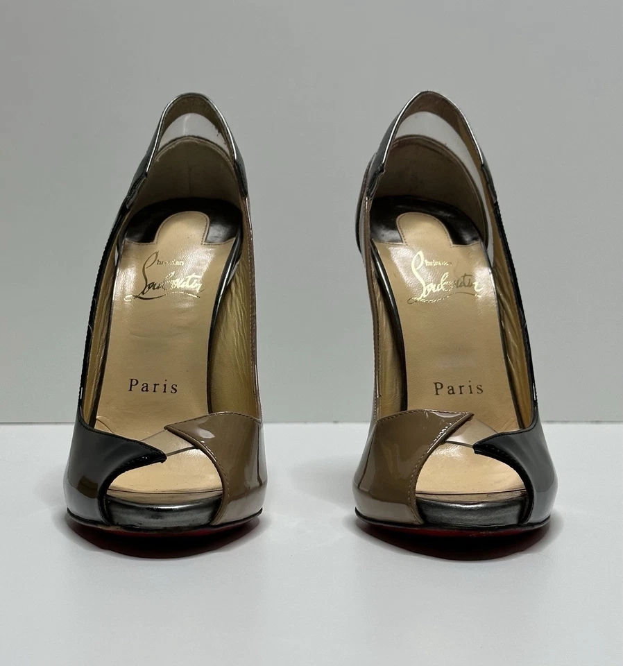 Christian Louboutin Women's Technicatina 120 Patent/pvc/met Gloss - Image 4 of 4