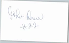 -John Drew- (d.2022) Signed/Autograph/Auto Index Card Atlanta Hawks NBA