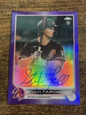 2022 TOPPS CHROME STUART FAIRCHILD RC PURPLE REFRACTOR ROOKIE AUTO /299 SSP