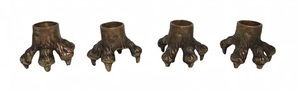 Ruedas para muebles grandes antiguas patas de león victorianas antiguas latón siglo XIX Foto 4 de 4