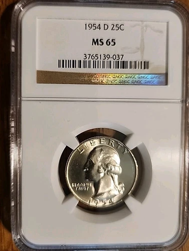1954-D Washington Silver Quarter 25c NGC MS-65 Uncirculated Coin 