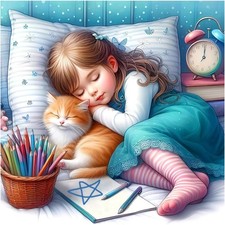 Cat Diamond Painting Kit for Adults - 5D Diamond Art Beginners - DIY Full Diamon