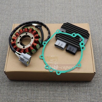 NEW MAGNETO COIL STATOR+VOLTAGE RECTIFIER+GASKET Fits 2008-10 Ninja ZX10R ZX1000