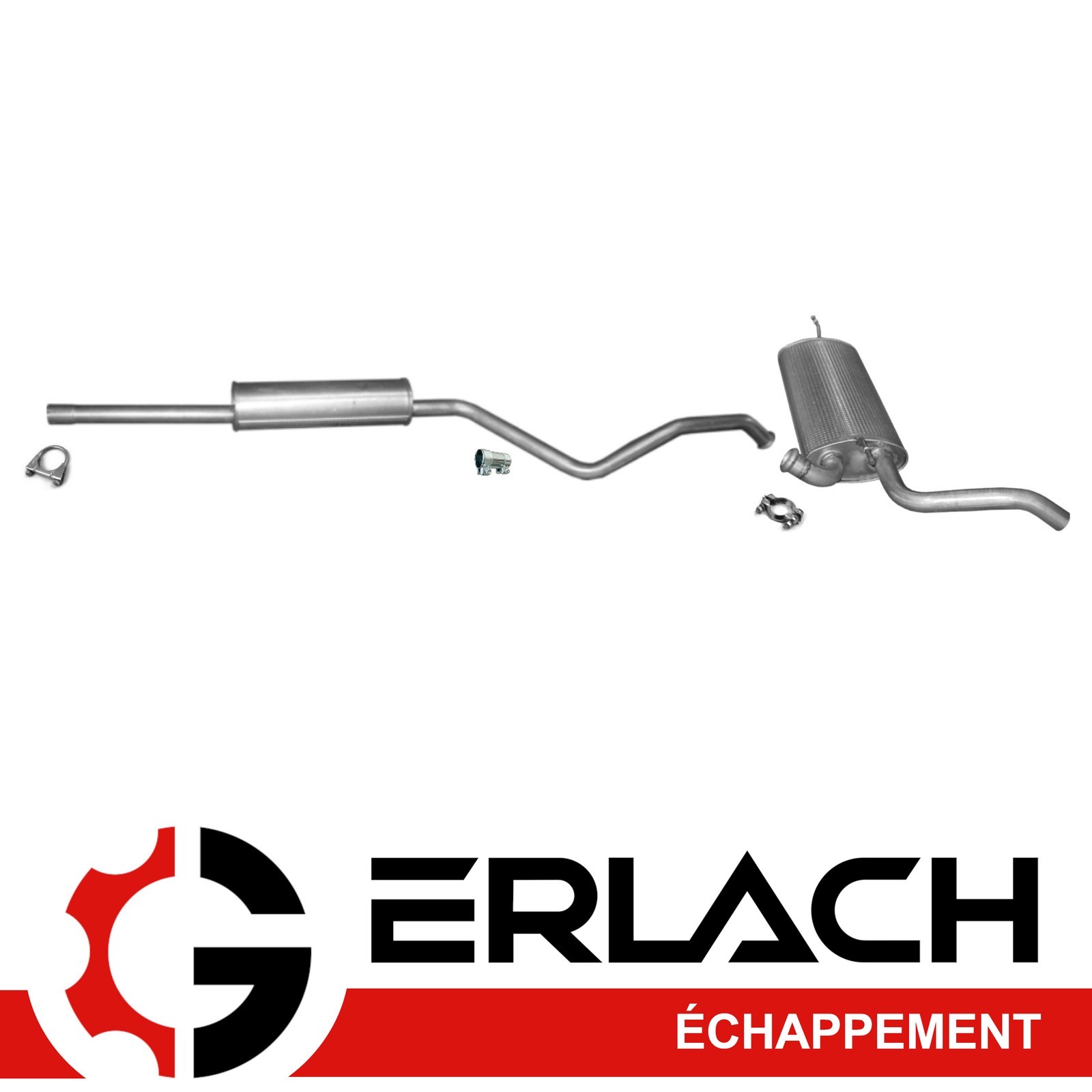 Pot échappement silencieux Renault Laguna III 2.0 16V structure renforcée longue durée