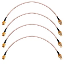 SMA Male to SMA Female Bulkhead Mount Cable, 12 inch RG316 Antenna Extension,...