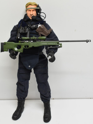 SAS Sniper Chris 1/6 Action Figure Dragon Models + Box Incomplete No Ammo Clips