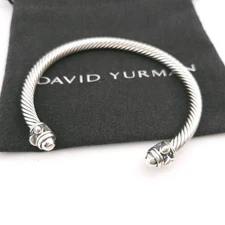 David Yurman Sterling Silver 5'mm Classic Cable Renaissance 7" In Bracelet Large