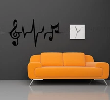 MUSIC NOTE HEARTBEAT Inspirational Vinyl Wall Decal Words Home Decor Sticker 36"