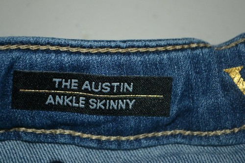 Vigoss Girl's The Austin Ankle Skinny Gem Pearl Blue Denim Jeans Sz 14 - Picture 9 of 12