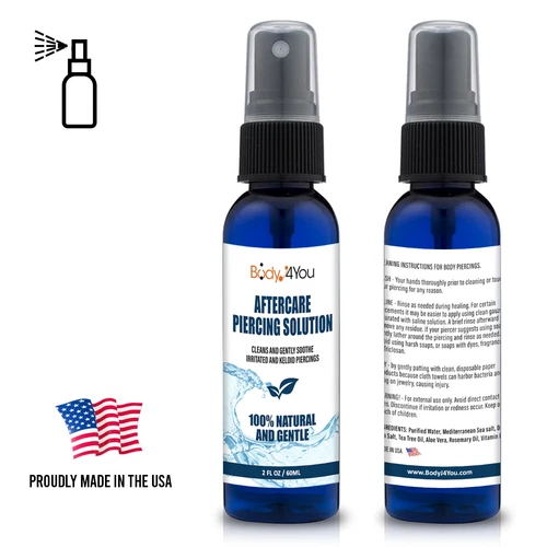 BodyJ4You Piercing Aftercare Cleanser Saline Spray Wash Solution image 4