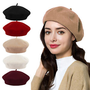 Fashion Hats Ladies Hat Cap Beret Women's Beanie Vintage Beret Cap for Girls Cap