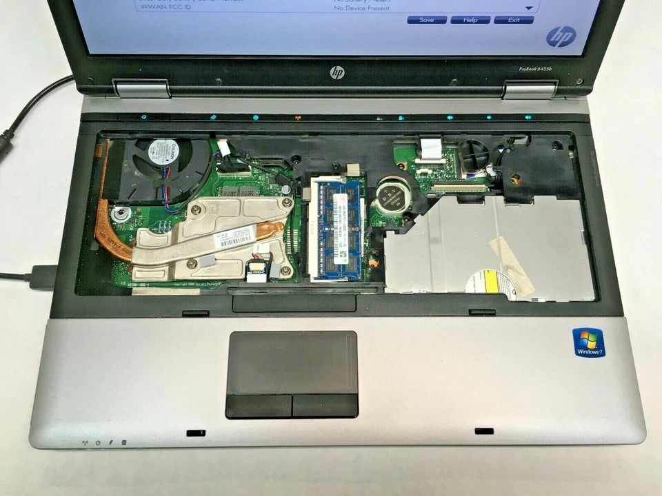 HP ProBook 6455b 14" Laptop For Parts No Keyboard/HDD/RAM/Battery/Charger JR - Image 3 of 4