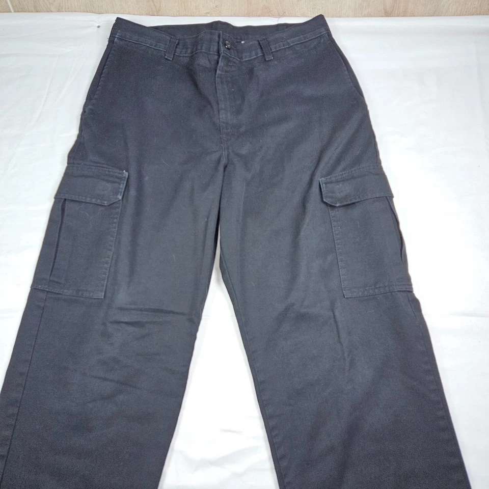 Dickies Black Cargo 34X34 Work Pants Vintage Y2K Distressed Skater Grunge - Image 3 of 4