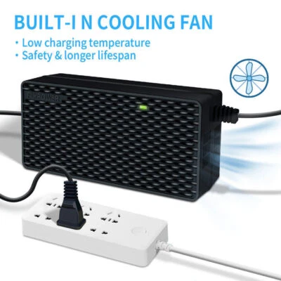 MARKENLOS Cargador 12V 24V 36V 48V para batería de litio 5A 7A 10A 20A Cargador AC-CD