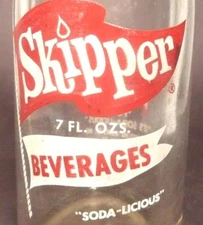vintage ACL SODA ACL BOTTLE - red SKIPPER of PITTSBURGH, PA  - 7 oz  TYPE #1