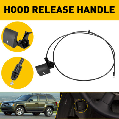 Xspeedonline Hood Release Cable With Handle For 2006-2009 Jeep Commander / 2005-2009 Jeep Grand Cherokee