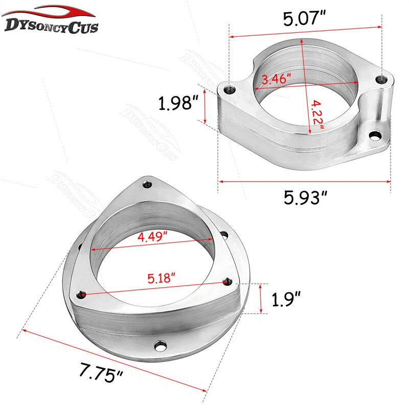 Espaciadores de elevación de aluminio de 3" para Subaru Impreza y WRX 2008-2016 Foto 4 de 4