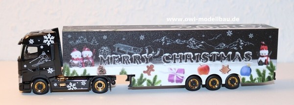 Herpa 310710 - Renault T Koffer-Sattelzug - Herpa Weihnachtstruck 2019. 1:87-image