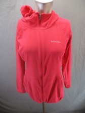 Columbia Size M Womens Full Zip Stand Collar Pocket Fleece Athletic Jacket 145