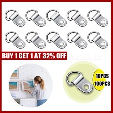 D Rings for Picture Hanging, 10/100PCS Picture Hangers Hooks Picture Frame Hooks