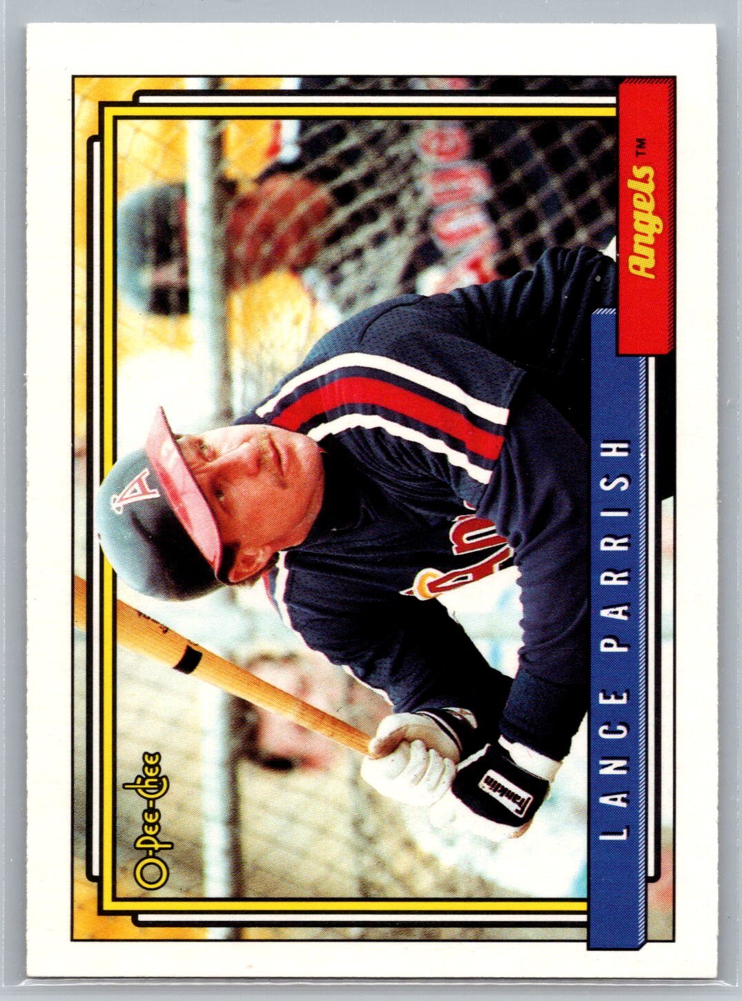 Lance Parrish 1992 O-Pee-Chee BASEBALL #360 California Angels