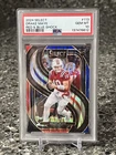 2024 Panini Select Drake Maye #113 Premier Level Red & Blue Shock Prizm PSA 10