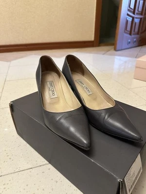 Women Jimmy Choo Heels Grey Leather 37 - Bild 1 von 4
