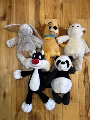 Lot Of 5 Scentsy Animals Excellent Condition Rabbit, Lamb, Panda, Disney
