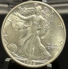 1936-D Walking Liberty Half Dollar 50C Silver Coin