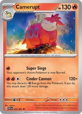 Camerupt SV: Paldean Fates 012/091 NM English Pokemon Card