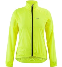 Louis Garneau Women M Bright Yellow Modesto Ultra-Thin High Vis Cycling Jacket