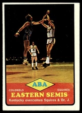 1973-74 Topps Basketball Card Colonels/Squires ABA Eastern Semis #204 EX+