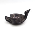 Tesuque Pueblo Bird Tray Blackware  Geo Decoration Signed Anastasia Tesuque 5" L — photo 5