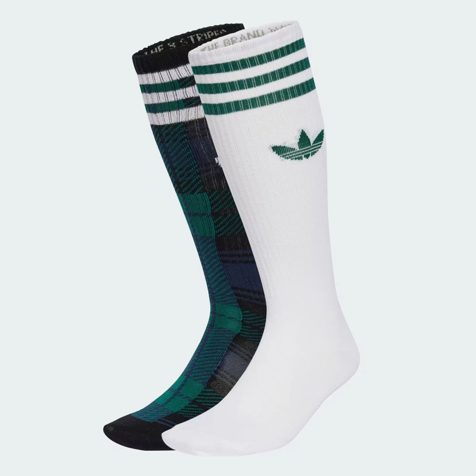 Adidas Tartan 2 SET Pair Of Socks High Crew size 4-6-6-8 UNISEX 2 pack Limited