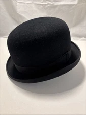 Vintage Bowler / Derby Unisex Hat Sized 6 & 7/8”