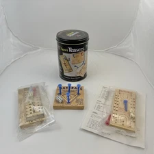 Cardinal Sport Teasers Lot of 3 Wood Games and Storage Canister