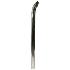 Exhaust Pipe Stack Replacement Universal - 2-34 X 48 Curved Chrome