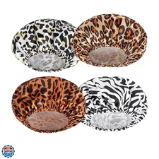 Shower Cap, 4 PCS Shower Caps for Women Reusable Waterproof, Double Layers Ha...