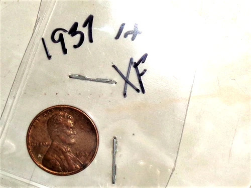 1937 LINCOLN WHEAT-BACK PENNY - GRADES "EXTREMELY FINE"