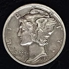 1937 S Mercury Winged Liberty Head Dime 90% Silver 3 XF - AU