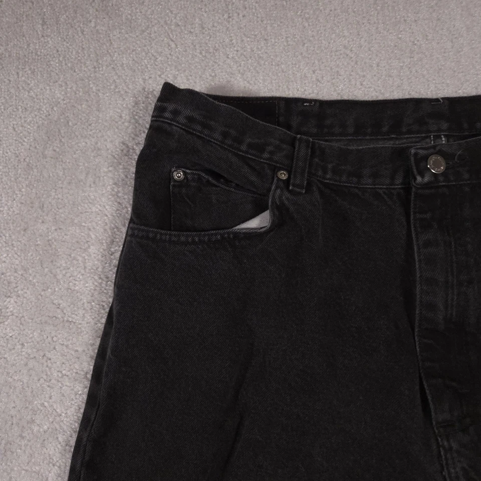 Wrangler Jeans Mens 38x34 Black Wash Regular Fit Straight Leg Five Pocket Denim - Image 4 of 4
