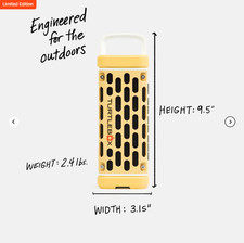 Turtlebox Ranger Loud Outdoor Bluetooth Speaker Yellow   Limited Edition NEW
